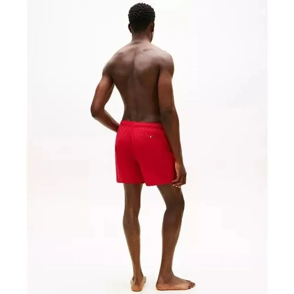Tommy Hilfiger Red Logo Brief Lined Swim Trunks NWT